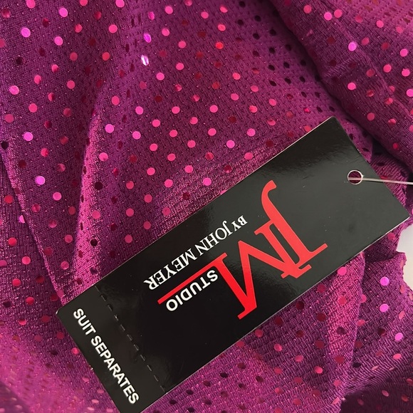 JM Studio by John Meyer Fuchsia Sequin Blazer Jacket Sz M Women’s NWT MSRP $139‎ - Picture 9 of 13